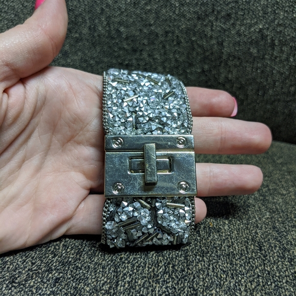 Express Silvertone Toggle Bracelet - Picture 2 of 4